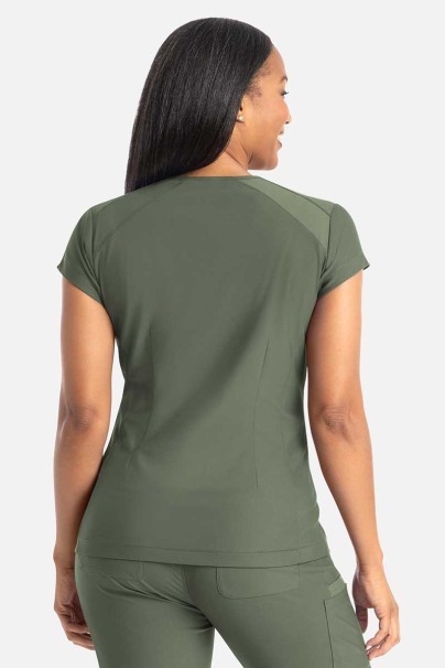 Bluza medyczna damska Maevn Embrace Zoe oliwkowa-2