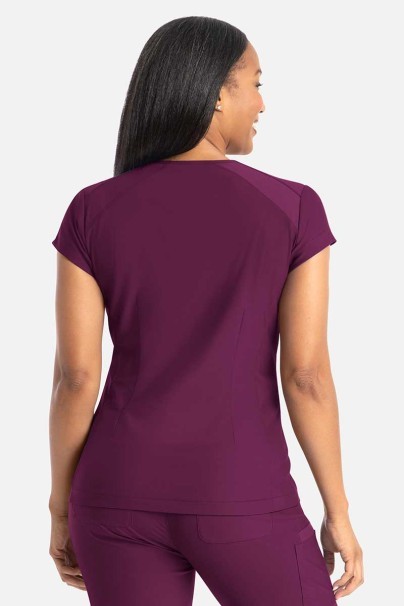 Bluza medyczna damska Maevn Embrace Zoe wiśniowa-2