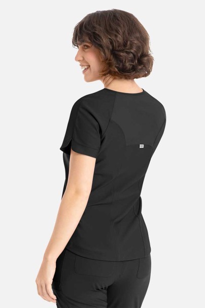 Bluza medyczna damska Maevn Embrace Luna czarna-2