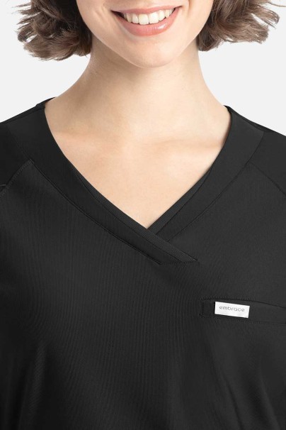 Bluza medyczna damska Maevn Embrace Luna czarna-2
