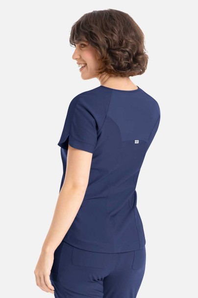 Bluza medyczna damska Maevn Embrace Luna ciemny granat-2