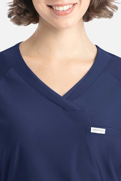 Bluza medyczna damska Maevn Embrace Luna ciemny granat-2
