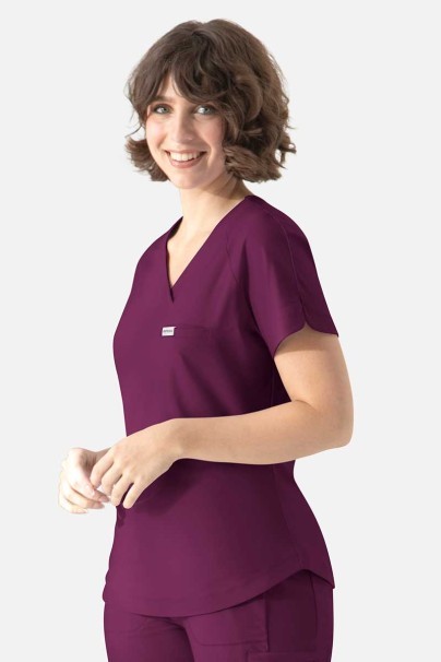 Bluza medyczna damska Maevn Embrace Luna wiśniowa-3