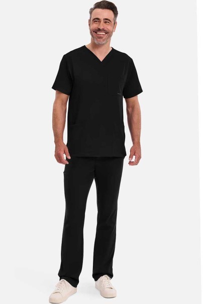Bluza medyczna męska Healing Hands Matthew V-neck czarna-2