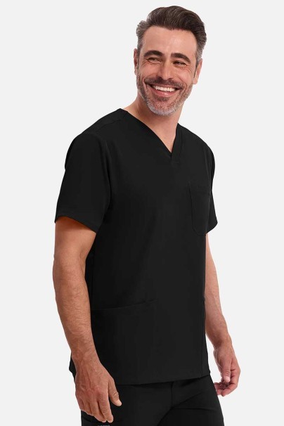 Bluza medyczna męska Healing Hands Matthew V-neck czarna-2