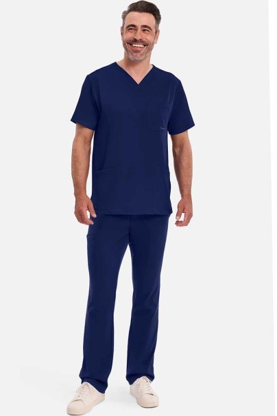 Bluza medyczna męska Healing Hands Matthew V-neck ciemny granat-2