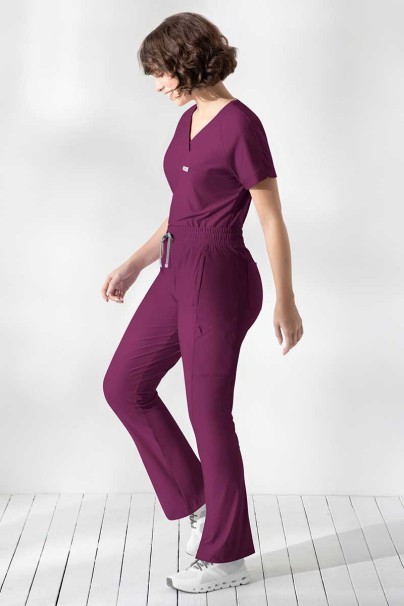 Komplet medyczny damski Maevn Embrace (bluza Luna, spodnie Nora) wiśniowy-2