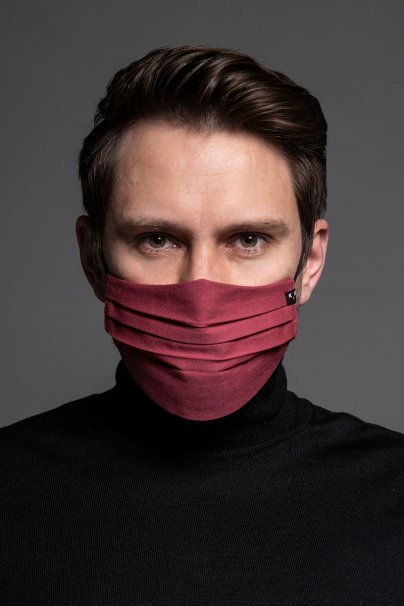 Maska ochronna Canvas, 2-warstwowa (100% bawełna), unisex, różowa-2
