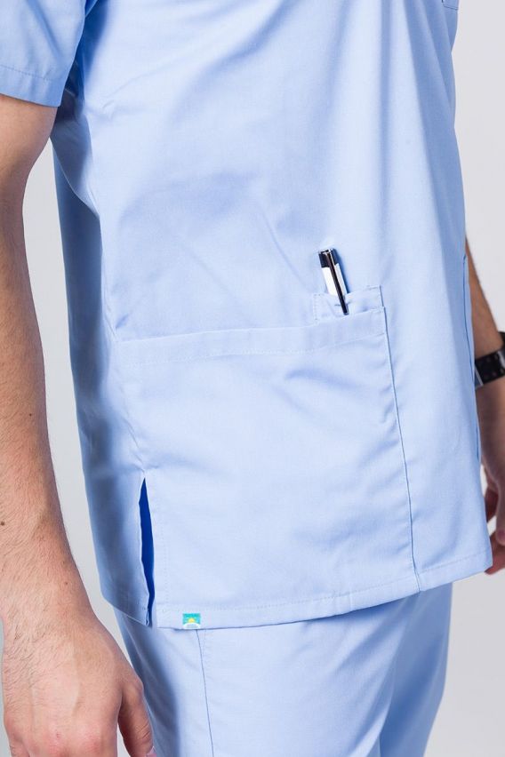 Bluza medyczna męska Sunrise Uniforms Basic Standard niebieska-3