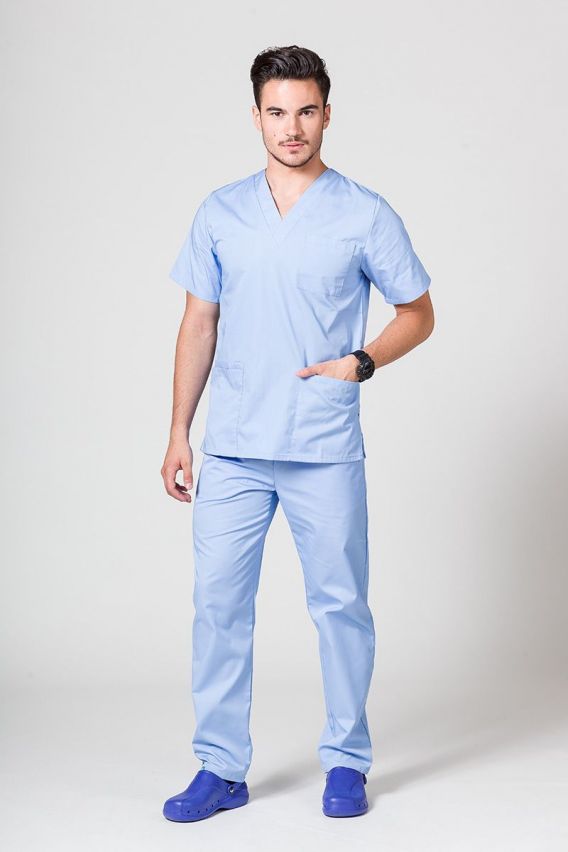 Bluza medyczna męska Sunrise Uniforms Basic Standard niebieska-4