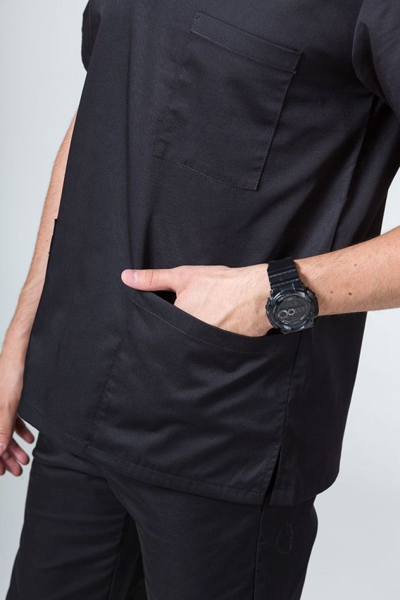Bluza medyczna uniwersalna Sunrise Uniforms czarna-2
