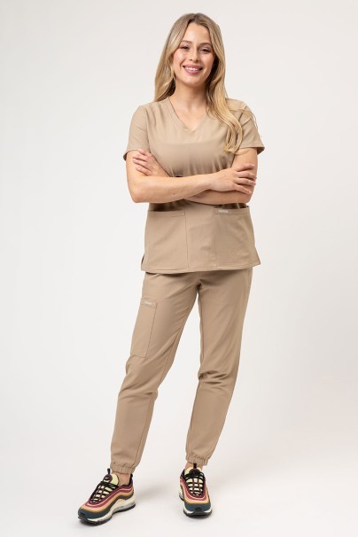 Bluza medyczna damska Cherokee Ultra V-neck Top beżowa-2