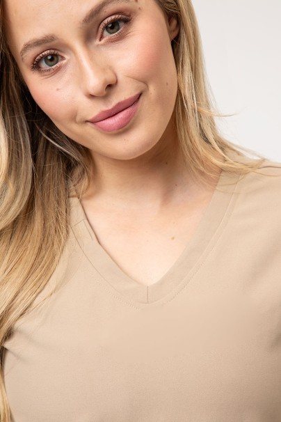 Bluza medyczna damska Cherokee Ultra V-neck Top beżowa-5