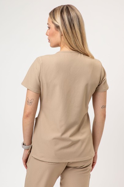 Bluza medyczna damska Cherokee Ultra V-neck Top beżowa-4