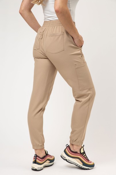 Spodnie medyczne damskie Cherokee Ultra jogger beżowe-2