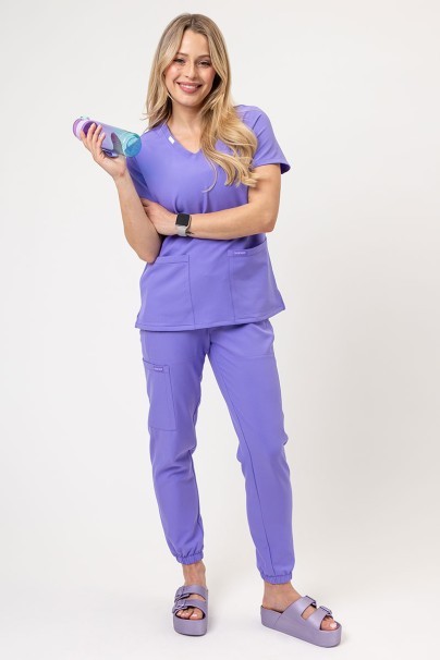 Bluza medyczna damska Cherokee Ultra V-neck Top lawendowa-3