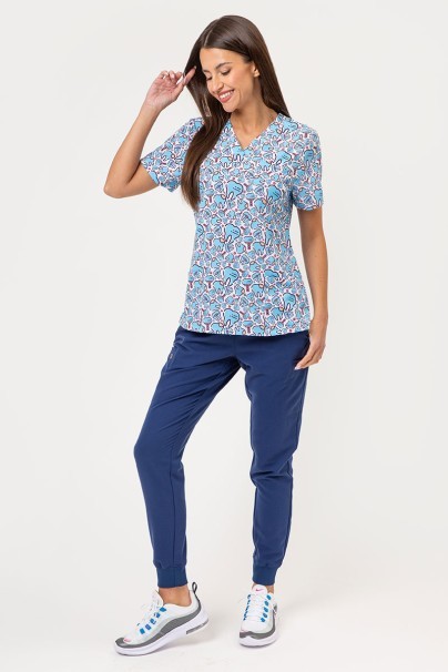 Bluza medyczna damska Sunrise Uniforms Prints Fix My Smile-2