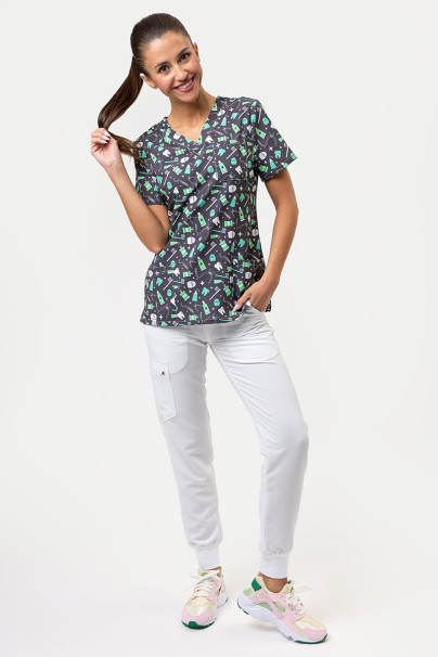 Bluza medyczna damska Sunrise Uniforms Prints Mint Meds-2