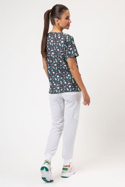 Bluza medyczna damska Sunrise Uniforms Prints Mint Meds-5