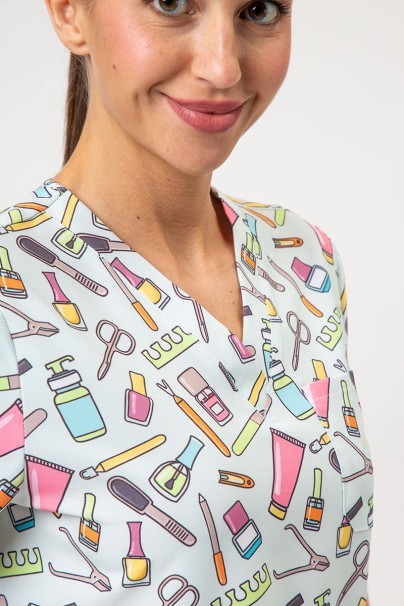 Bluza medyczna damska Sunrise Uniforms Prints Beauty Boost-2