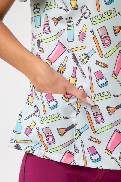 Bluza medyczna damska Sunrise Uniforms Prints Beauty Boost-3