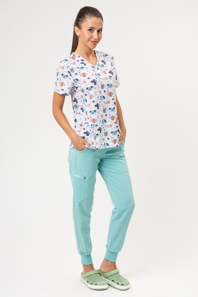Bluza medyczna damska Sunrise Uniforms Prints Rainbow Dogs-2
