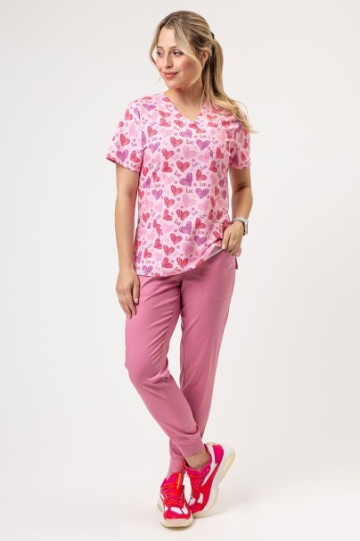Bluza medyczna damska Sunrise Uniforms Prints Heart Notes-4