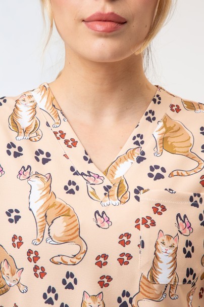 Bluza medyczna damska Sunrise Uniforms Prints Purrfect Relax-3