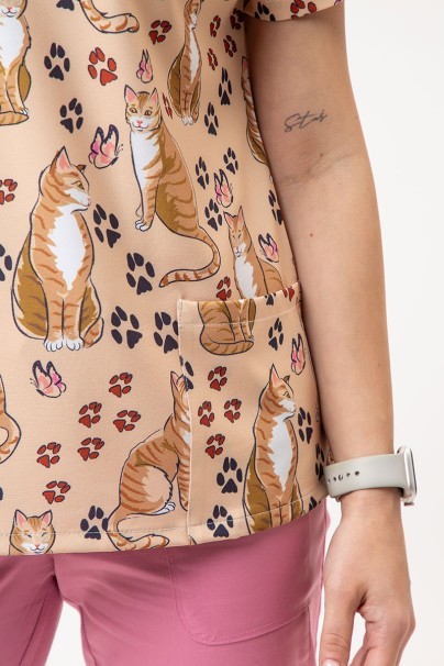 Bluza medyczna damska Sunrise Uniforms Prints Purrfect Relax-4