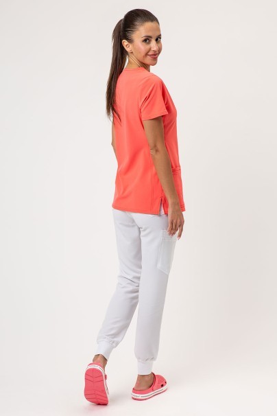 Bluza medyczna damska Heartsoul Break on Through V-neck koralowa-5