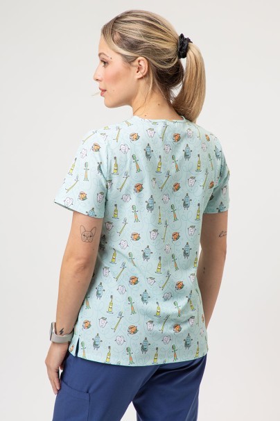 Bluza medyczna damska Sunrise Uniforms Prints Dental Friends-2