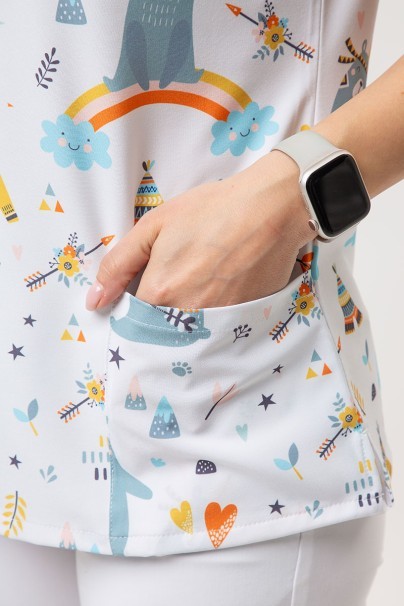 Bluza medyczna damska Sunrise Uniforms Prints Bear Camp-4