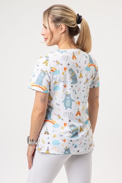 Bluza medyczna damska Sunrise Uniforms Prints Bear Camp-2