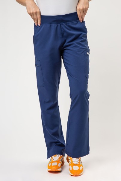 Komplet medyczny damski Maevn Momentum (bluza Dolman, spodnie Flare Leg) ciemny granat-8
