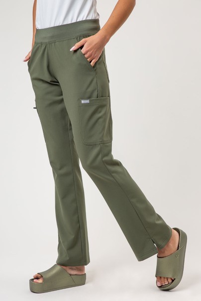 Komplet medyczny damski Maevn Momentum (bluza Dolman, spodnie Flare Leg) oliwkowy-6