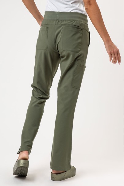 Komplet medyczny damski Maevn Momentum (bluza Dolman, spodnie Flare Leg) oliwkowy-7