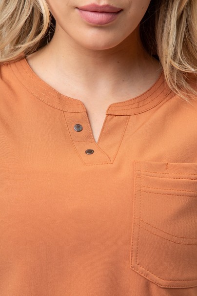 Bluza medyczna damska Dickies EDS NXT Round Neck imbirowa-2