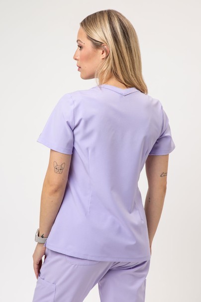 Bluza medyczna damska Maevn Momentum Double V-neck lawendowa-3
