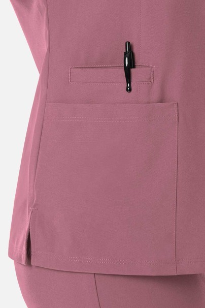 Bluza medyczna damska Maevn Momentum Double V-neck pastelowy róż-3