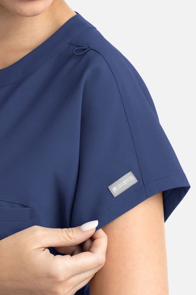Bluza medyczna damska Maevn Momentum Dolman ciemny granat-3