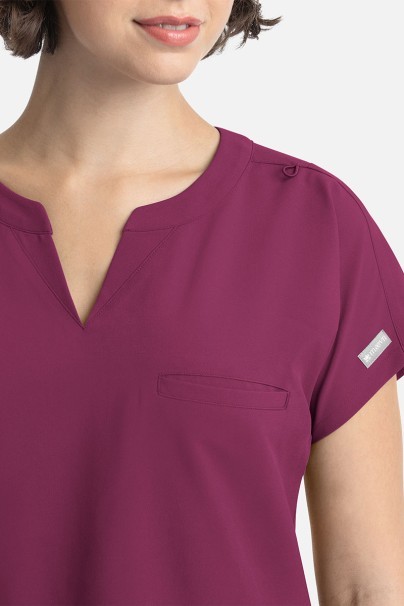 Bluza medyczna damska Maevn Momentum Dolman wiśniowa-3