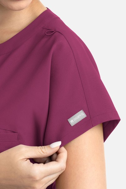 Bluza medyczna damska Maevn Momentum Dolman wiśniowa-4