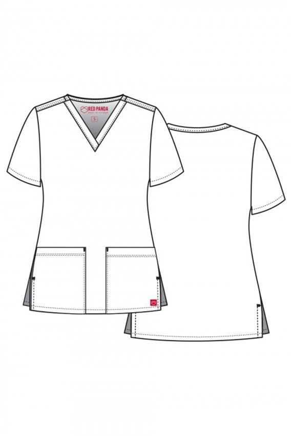 Bluza medyczna damska Maevn Red Panda biała-6
