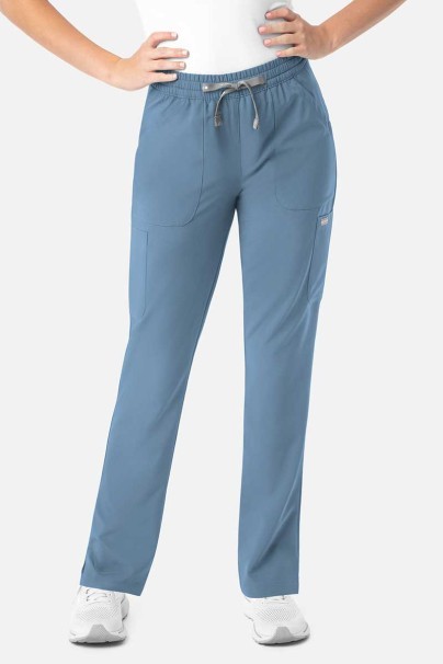 Komplet medyczny damski Maevn Momentum (bluza Double V-neck, spodnie 6-pocket) pastelowy błękit-5