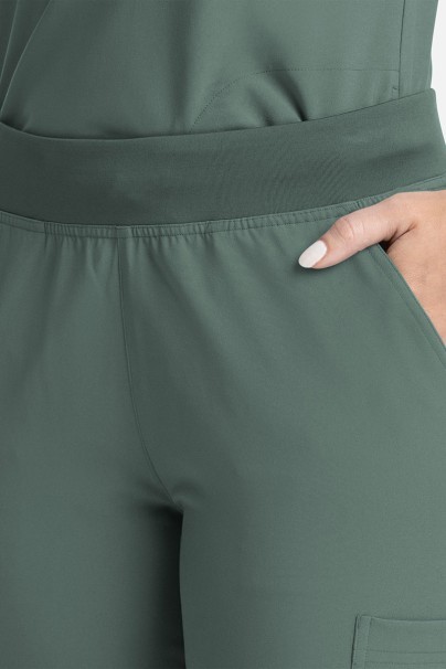 Spodnie medyczne damskie Maevn Momentum Flare Leg pastelowa zieleń-4