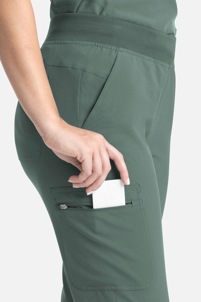 Spodnie medyczne damskie Maevn Momentum Flare Leg pastelowa zieleń-2