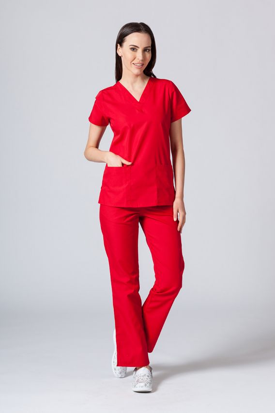 Bluza medyczna damska Maevn Red Panda czerwona-2