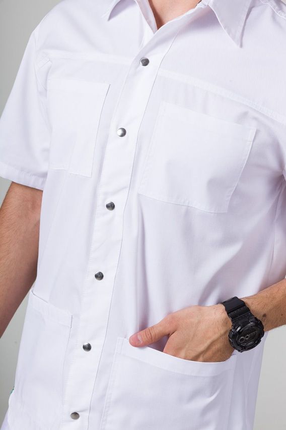 Klasyczna bluza medyczna męska biała-2