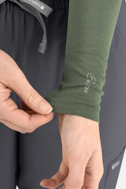 Koszulka damska z długim rękawem Maevn Bestee oliwkowa-2