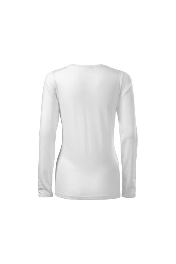 Koszulka damska z długim rękawem biała-4